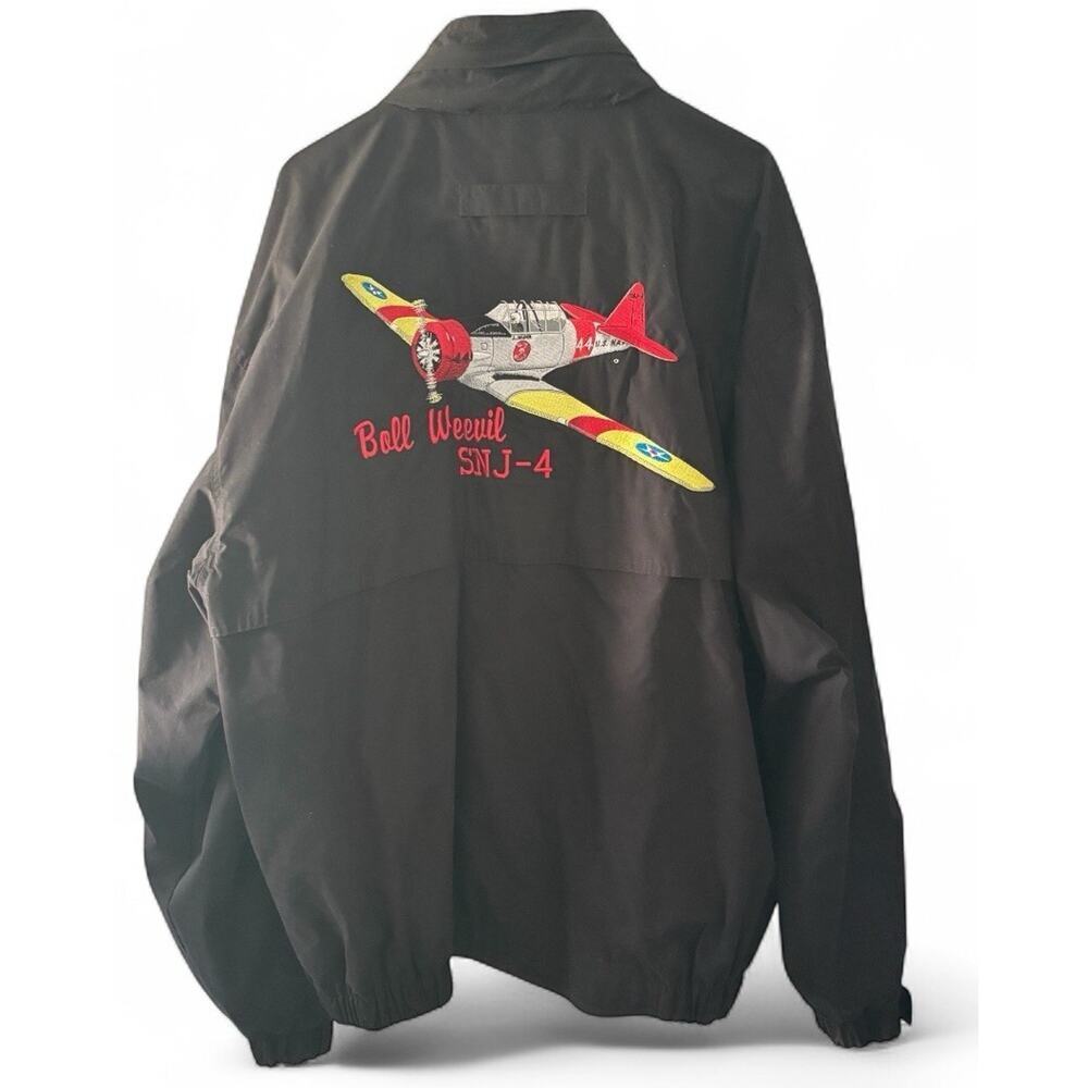 Tri Mountain 2XLT Boll Weevil SNJ-4 Hooded Bomber Jacket Aircraft Aviation